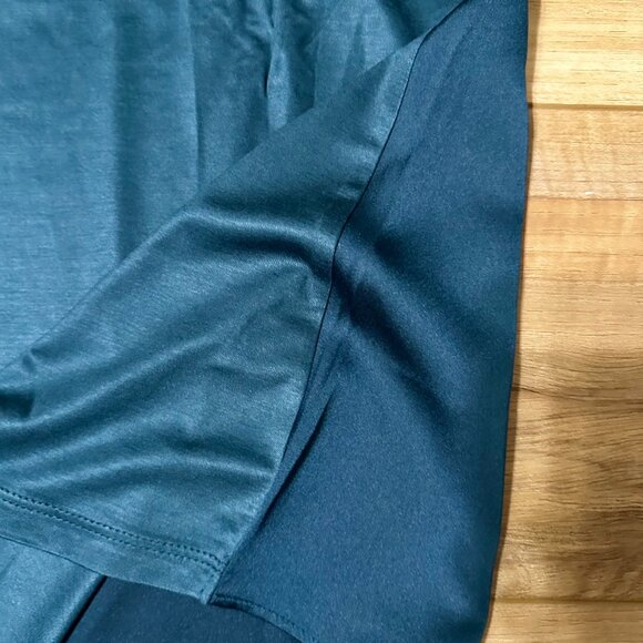 NEW Ann Taylor Mock Neck Blouse – Tile Color, Balloon Elbow Sleeves, Size LP - Picture 4 of 10